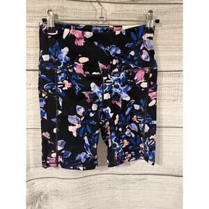 NWT Woman's Gaiam OM High Rise Pocket Short Iris Print XS